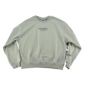 Originals Brooklyn Cloth Logo Crewneck Sweatshirt Sage Green NWT M
